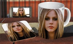 Avril Lavigne - Ceramic Coffee / Tea Mug + Matching Coaster - Picture 1 of 1