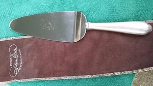 Vintage Serviertorte Sterlingsilber schlicht Griff Hochzeit Geburtstag Urlaub Party - Bild 1 von 3