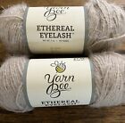 Yarn Bee Ethereal Eyelash Yarn: Color “Oat” ~ Lot Of (2): “Beautiful Yarn” !