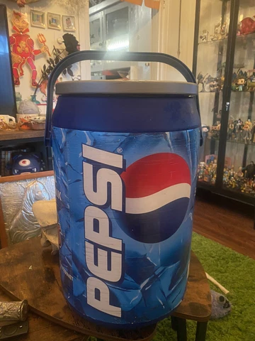 RARE Vintage Pepsi Can Cooler Plastic 90s MLB Anaheim Angels Made In USA 20” Htf Cover