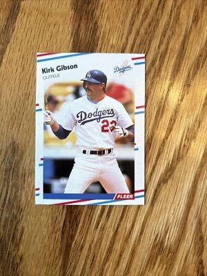 1988 Fleer Update Kirk Gibson #U-93 Los Angeles Dodgers NM-MINT - Image 1 of 3
