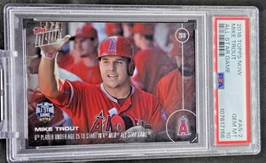 2016 Topps Now All-Star Game #AS-2 Mike Trout PSA Gem MT 10 (JBC2598) - Picture 1 of 2