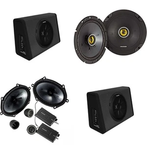 Kicker (2) 11PT250 Powered Sub Enclosure & 46CSS684 6x8" Component, 46CSC674 ... - Picture 1 of 10