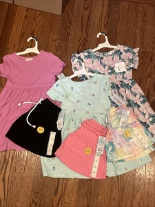 Kids Girls Size 5t Whole Lot 6 Items Skorts And Dresses - Picture 1 of 4