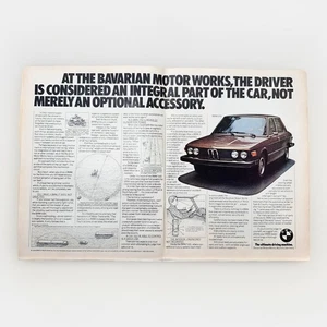 BMW Brown 530i 1976 vintage anuncio impreso conductor parte integral del coche anuncio de 2 páginas - Imagen 1 de 6