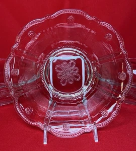 Juliska Colette Clear Glass Dessert Bowls Set of 3 Handblown Czech Crystal - Picture 1 of 9