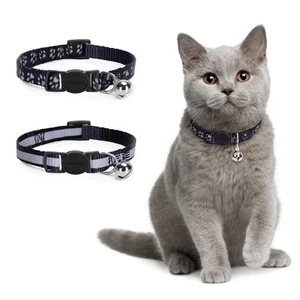 Kitten Collar with Bell, 2 Pack Breakaway Cat Collars with Safe Quick Release... - Picture 1 of 7