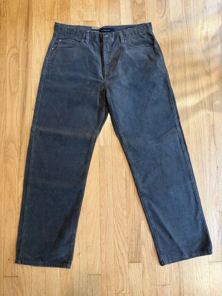 NWT Calvin Klein Jeans Men’s Green/Gray  Straight Leg Corduroy Pants - 34W X 30L - Image 1 of 4