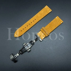 18 20 22 MM Suede Leather Strap Watch Band Quick Release Fits for Casioak Yellow - Picture 1 of 20