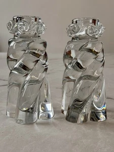 Pair of Hallmarked/ Signed Baccarat Aladin crystal candlesticks - Picture 1 of 5