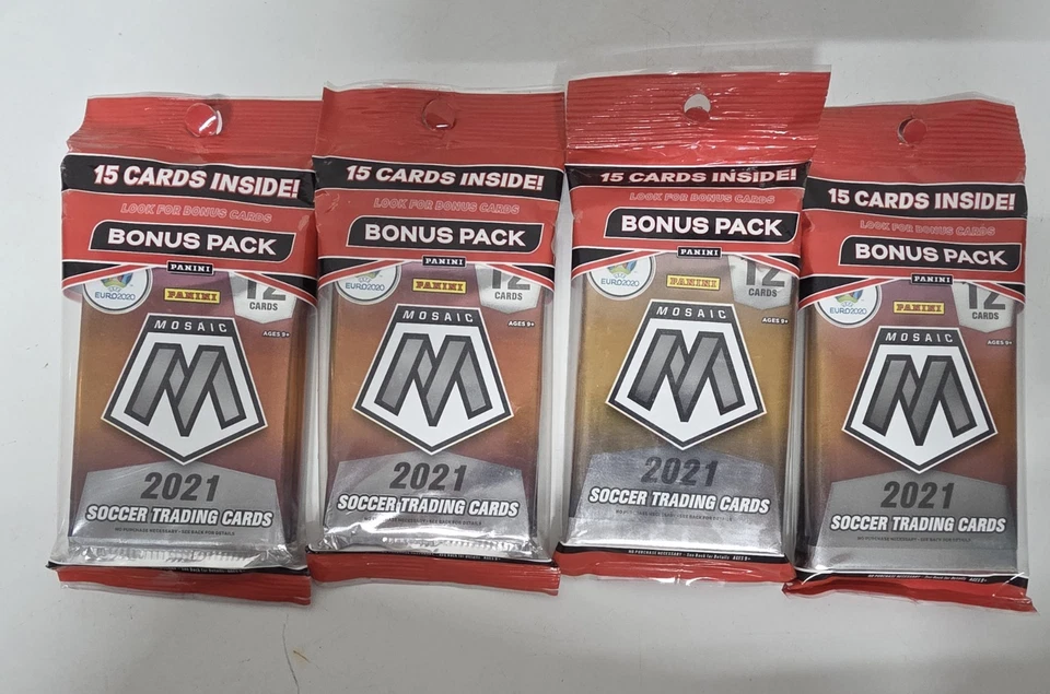 2020-21 PANINI MOSAIC UEFA EURO 2020 SOCCER MULTI CELLO PACK SEALED Lot Of 4 - Image 1 of 1