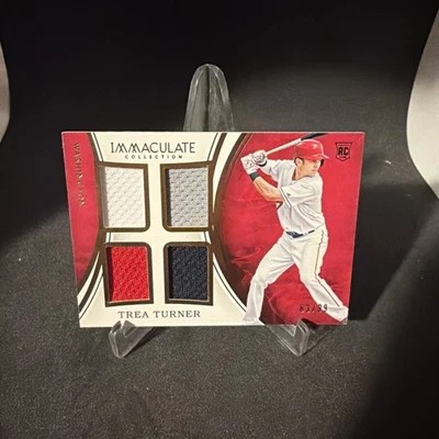 2016 Immaculate Collection Immaculate Quads Relic #12 Trea Turner /99 - Image 1 of 2