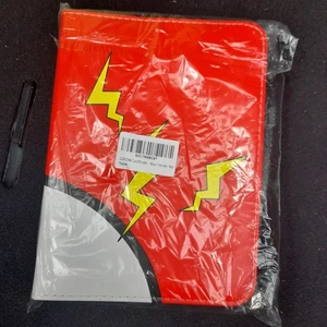 55 Page 3-Ring Card Binder for Pokémon TCG, Red & White with Lightning Bolts - Picture 1 of 9