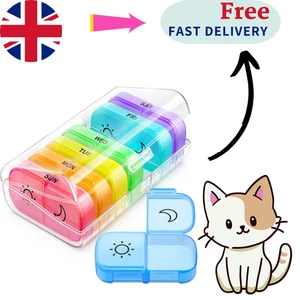 Weekly Pill Box Organizer Twice a Day 7 day AMPM Organizer Case Medicine - Picture 1 of 3