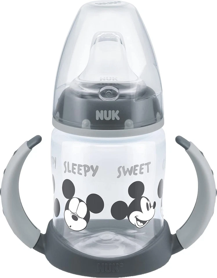 NUK Trinklernflasche First Choice+ Disney Mickey Maus grau 6-18 Monate 150ml - Bild 1 von 1