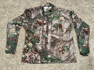 Ol Tom Technical Turkey Gear Shirt Mens Sz M Realtree Xtra Green Camo Stretch - Image 1 of 4