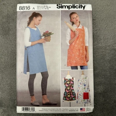 Simplicity 8816 Pattern Full Apron Smock Misses Size XS-XL 6-24 Craft DIY Uncut - Image 1 of 4