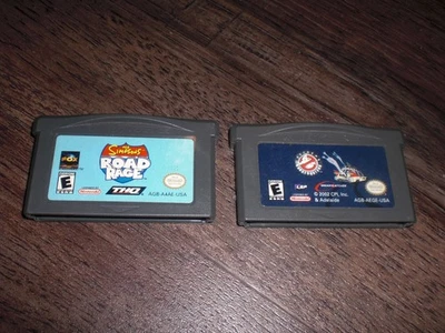 GENUINO The Simpsons Road Rage Extreme Ghostbusters Nintendo Gameboy Advance GBA Foto 1 de 2