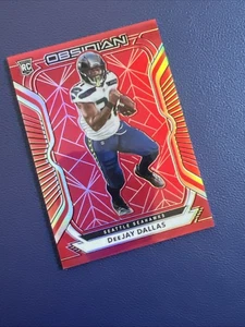 2020 Obsidian DeeJay Dallas ROOKIE /26 Electric Etch Red Flood - Seahawks - Picture 1 of 8