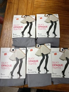 5 Pares Medias Hanes Style Essentials Sedoso Opaco Talla LXLGris Sin Control Top - Imagen 1 de 2