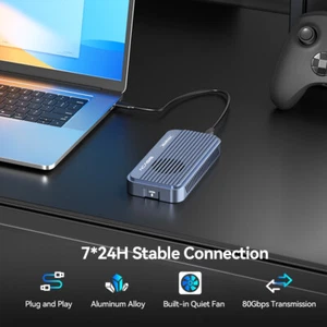 Acasis 80Gbps M.2 NVMe SSD Enclosure Compatible with Thunderbolt 5 - Afbeelding 1 van 19