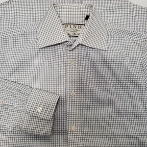 Camisa Rosa Thomas Rosa Mangas Largas Botones Calce Super Ajustada Talla 14 - Imagen 1 de 4