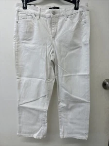 PICK SIZE - NWT - Nine West Women's Chrystie Capri Mid Rise WHITE Jean - Picture 1 of 5