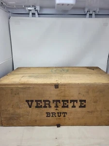 vintage wood crate Vertete brut champagne 23 X 13" - Picture 1 of 10