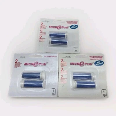 NEW OEM - 3-Pack - Emjoi MICRO PEDI Portable Pedicure 2 Unique Rollers AP-3RP2B - Image 1 of 4