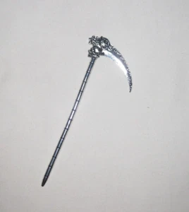 Sickle/scythe hair pin silver nip goth thrash punk metal - Picture 1 of 2