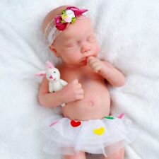 12" Solid Platinum Silicone Baby Doll Sleeping Premiee Girl Baby Dolls for Kids