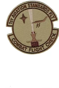 PATCH USAF 1ST AVIATION STARDARDS FLT COMBAT FLT CHECK DESERT TAN B11-14 - Bild 1 von 1