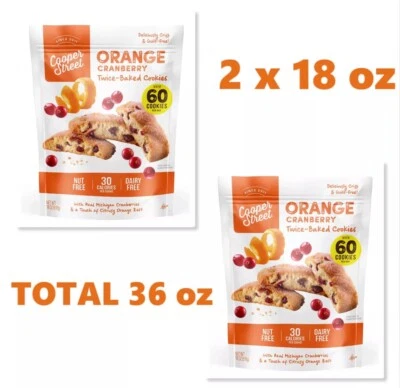 **2 paquetes **Cooper Street Orange Cranberry Galletas (18 oz. Cada uno) Foto 1 de 4