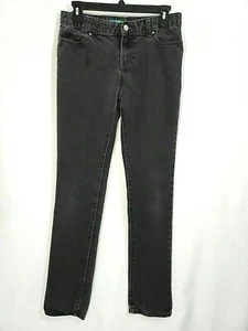 Black Denim Faded Stretch Skinny Jeans Adjustable Waist Old Navy Girls Size 16 - Picture 1 of 4