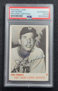 JIM HEARN Signed TCMA Baseball Card-NEW YORK GIANTS-PSA