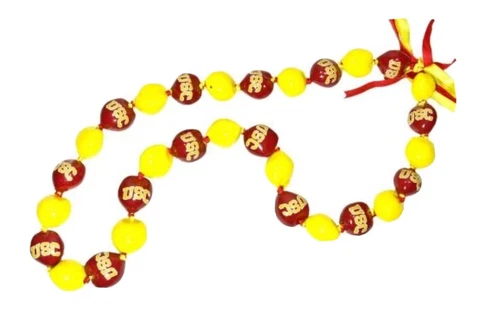 NCAA USC Trojans Ladies Cardinal-Gold Kukui Lei Necklace Cover