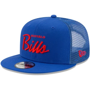 Buffalo Bills New Era Main Script Trucker 9FIFTY Snapback Hat Cap Men's NFL New - Picture 1 of 9