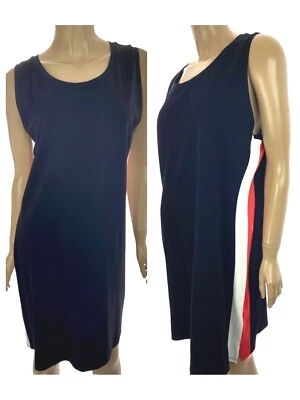 Bar III Varsity сад оболочка платье в полоску стороне черный с красный и белый размер XXL - Изображение 1 из 4