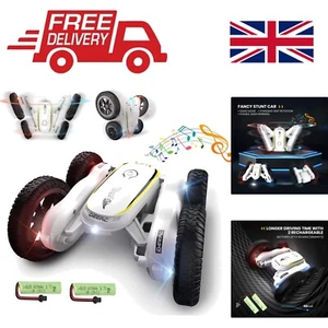 Rechargeable RC Stunt Car with 360° Rotation, All-Terrain Capabilities & LEDs - Picture 1 of 8