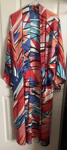 natori robe size large kimono nightgown pajama soft multicolor - Picture 1 of 5