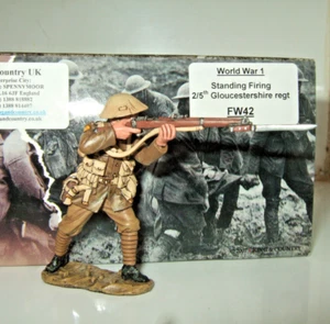 King & Country FW42 WW1 2/5th Glos Regt Stands to Fire Rifle in 1:30 Scale. - Picture 1 of 3