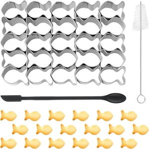 Goldfish Cracker Cutter, 25 Cavity Fish Cookie Cutter, Mini Gold Fish Shapes Mol - Picture 1 of 12