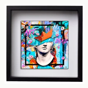 Dipinto moderno abstract "Art is Dead " pop art su tela dipinto 52x52 - Foto 1 di 2