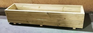 Decking planter large wooden plant pot 120cm x 25cm x 30cm - Picture 1 of 3