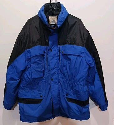 Chaqueta Northwest Territory Para Hombre Aislada Puffer Con Capucha Azul/Negro Cremallera Talla L Foto 1 de 4
