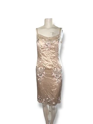 RARE Vintage Sue Wong Nocturne Floral Embroidered Silk Dress Size 4, Soft Pink - Image 1 of 4