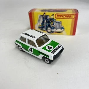 Matchbox Koni Renault 5TL No 21  Made in England White Green #4 w/ Box - Picture 1 of 12