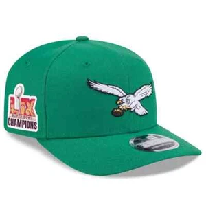 Philadelphia Eagles New Era Super Bowl LIX 59 Champions 9SEVENTY Hat Kelly Green - Picture 1 of 10
