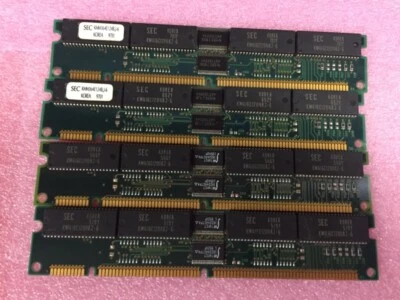 KMM364C124AJ-6 Samsung 8MB FastPage 60ns 4c 1x16 Buffered 5V 168-Pin lot of 4 - Image 1 of 3