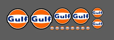 kit Adesivi logo Gulf pegatinas autocollants stickers retro vintage race moto